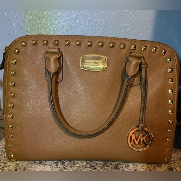 Michael Kors Studded Leather Handbag - Picture 8 of 16